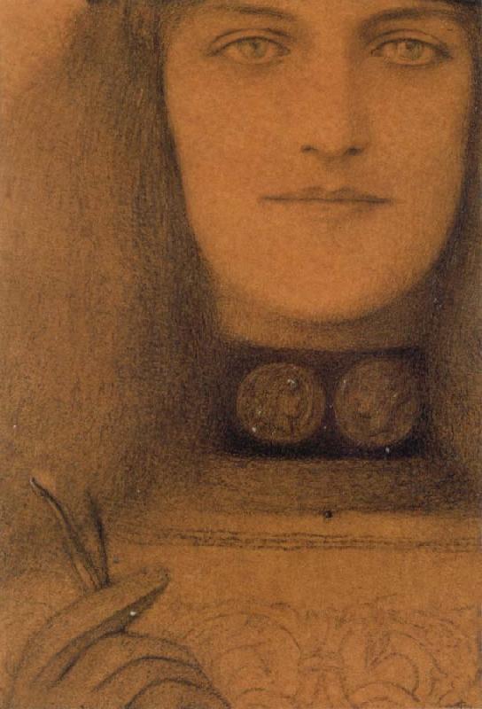 Fernand Khnopff Necklace With Medallions oil painting picture
